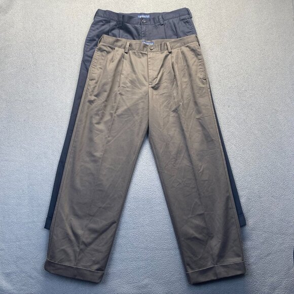 Izod , Bundle Of Two Dress Pants Mens Size 36X30,Pleated,Classic Fit,Cotton - Picture 12 of 12